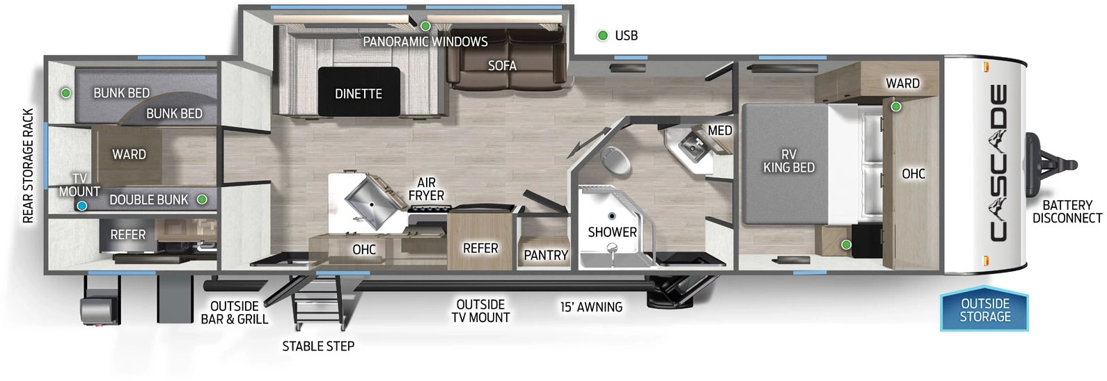 Cascade 29TEC Floorplan